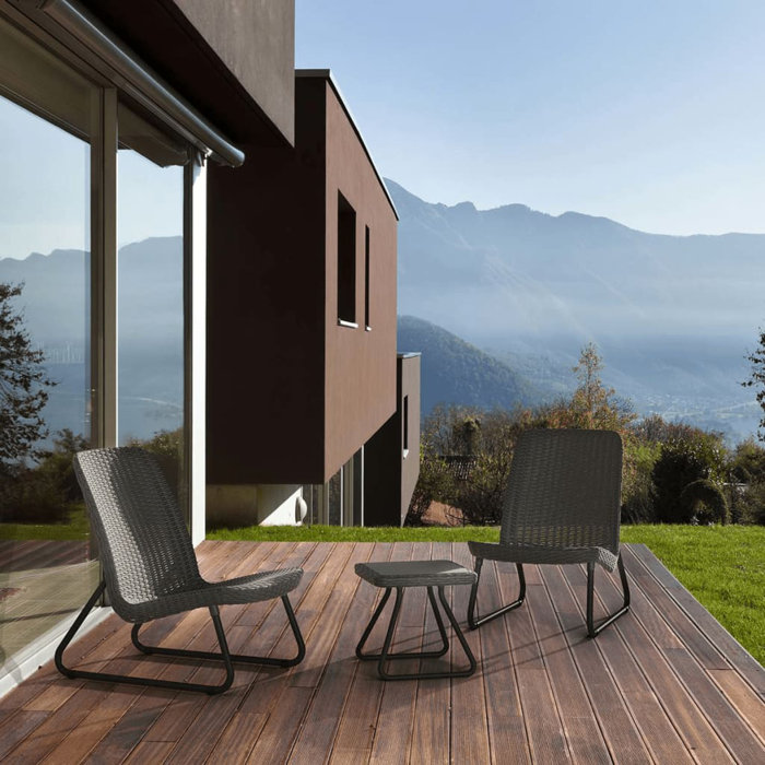 Hashtag Home Keter Patio Furniture Set 3 Pieces Rio & Reviews Wayfair